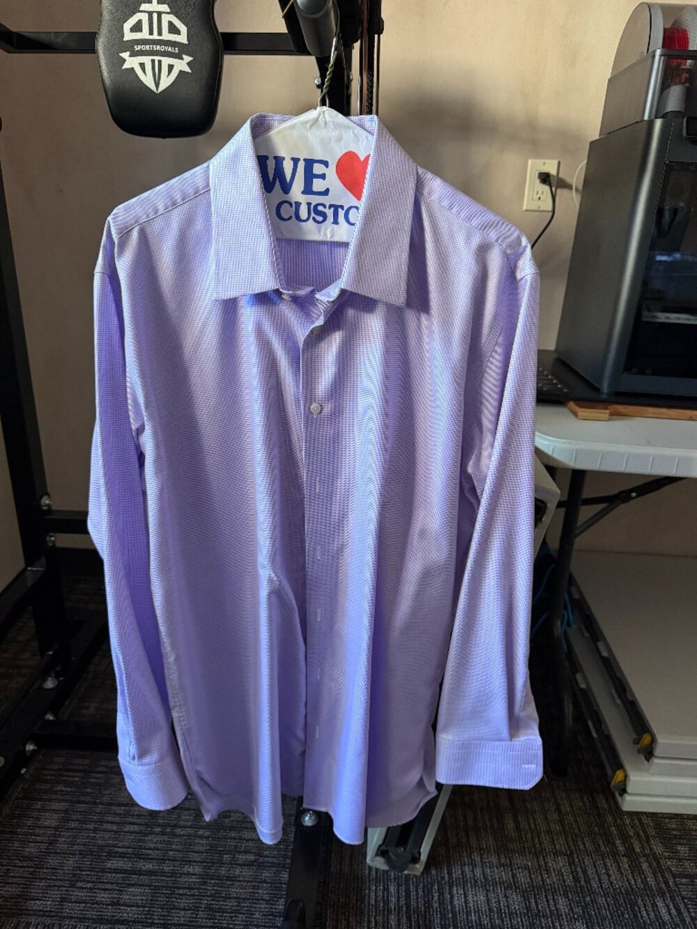 John W. Nordstrom Men’s Lavender Trim Fit Dress Shirt 17 34–35